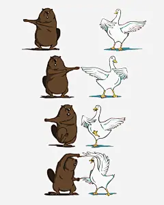 水獭和鸭子合体矢量图免抠素材 搞怪 设计图片 免费下载 页面网页 平面电商 创意素材 png素材