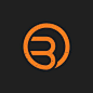 Premium Vector | Abstract initial letter OB or BO logo in orange color  isolated in black background