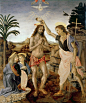 The Baptism of Christ (Verrocchio, Andrea and Vinci, Leonardo da). Leonardo da Vinci
