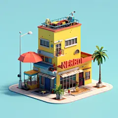 3d城市建筑房子素材图片