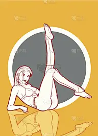 别针女郎黄色