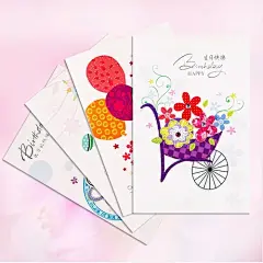圣鹿创意手工生日贺卡 清雅商务立体卡片 送客户员工 g610 生日