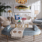 Photo by DelightFULL · Unique Lamps in New York with @jonathanadler, and @archdigest. May be an image of furniture and living room.