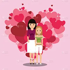 可爱的,母亲,儿童,贺卡,母亲节,女儿,木乃伊化的,家庭,问候,爱