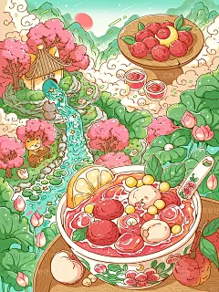 插画合集 | 一些画起来很治愈的微缩小场景