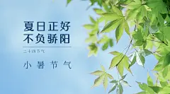 小暑节气祝福夏天实景横版海报