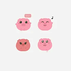 EMOJI可爱粉色小猪表情包矢量图高清素材 EMOJI 动物 卡通 可爱 小猪 猪 矢量EMOJI 粉猪 粉色 表情包 矢量图 免抠png 设计图片 免费下载