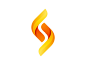 S letter negative space logo