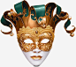 女性小丑面具_新图网 https://www.ixintu.com 面具 小丑 金色 高级 女性面具