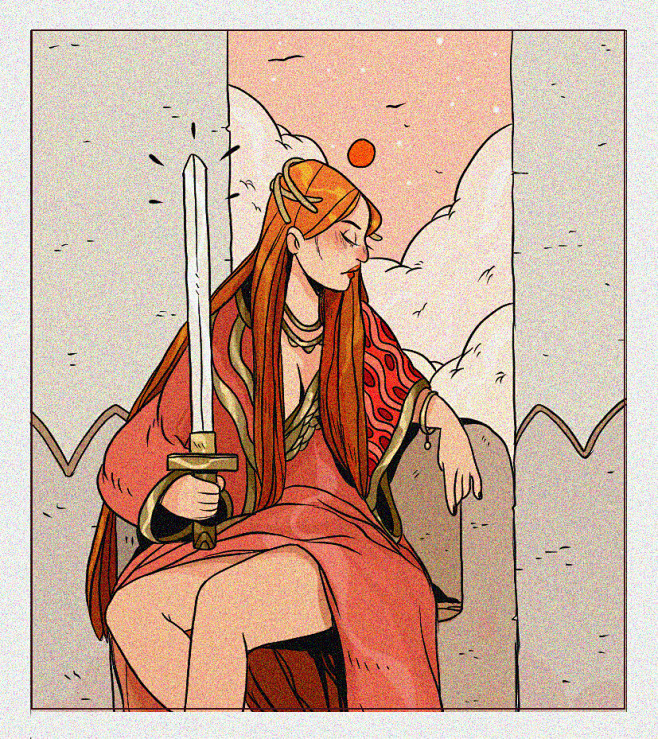 塔罗牌牌面西班牙插画师albaballestagonzález