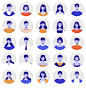 Set of avatars creative people