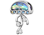 Jellyfish Charm • Cubic Zirconia Stones Cute Charm • Jellyfish Dangle Charm for Pendant Bracelet • Necklace Pendant • Best Gift for Her