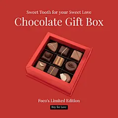 Limited Chocolate Gift Box Valentine’s Day Ecommerce Product Image