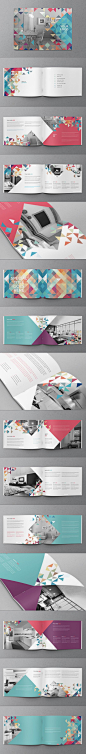 Minimal Colorful Brochure by Abra Design, via Behance: 