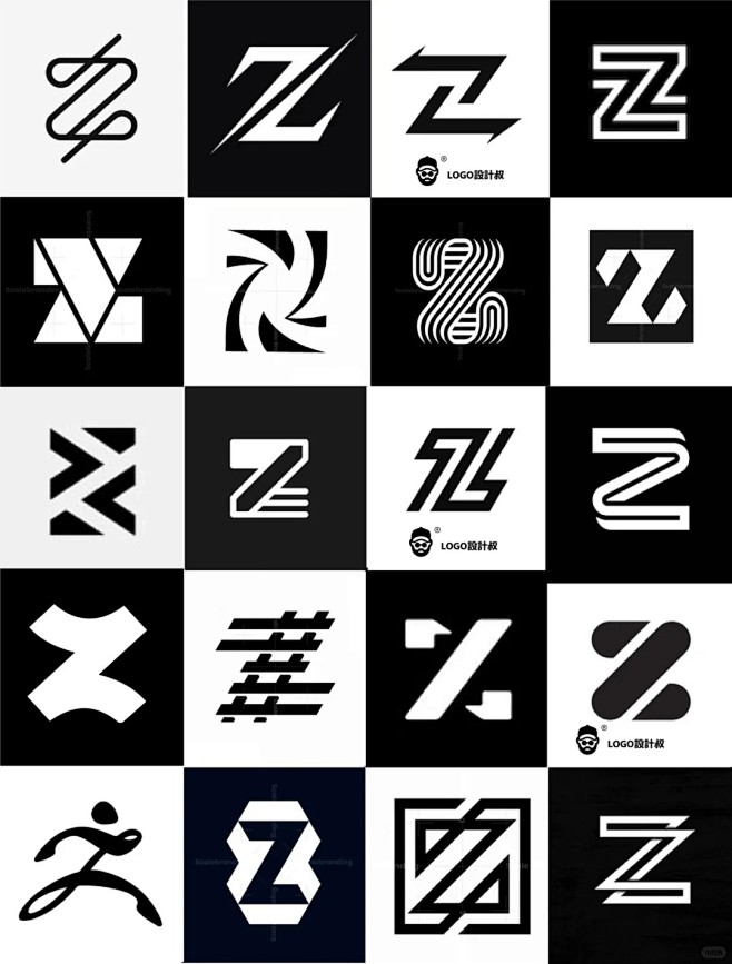 字母Z元素图形logo