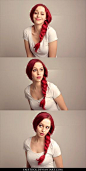 Redhead Ponytail Expression Stock Pack 3 by faestock.deviantart.com