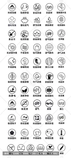 详情页服饰属性png小图标