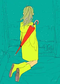 一场遇见，可能会耗尽一生的思念；一个眼神，可能会彷徨一生的等待；一个决绝的背影，可能会倾尽一生的爱恋。 
#插画# #治愈系#