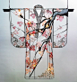 Kimono with Cherry Blossoms 45" wide x 45" high This Kimono displays cherry blossoms and graceful branches in a beautiful color palette of pinks & greys. Available in many different color combinations& different sizes. It can also be mad