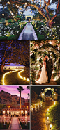 Making a Beautiful Entrance! 26 Creative Wedding Entrance Decor Ideas! Night time wedding entrance!: 