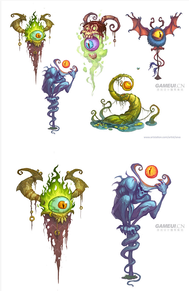 欧美游戏角色怪物设计gameui游戏设计圈聚集地游戏ui游戏界面游戏图标