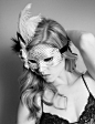 Lace Anenome Masquerade Mask with feathers and veil : This best-selling mask is inspired by one of my favorite flowers, the anenome. Super sexy and dramatic! Va va voom!    A flexible mask form is