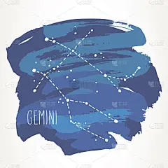 双子座星座手绘星座