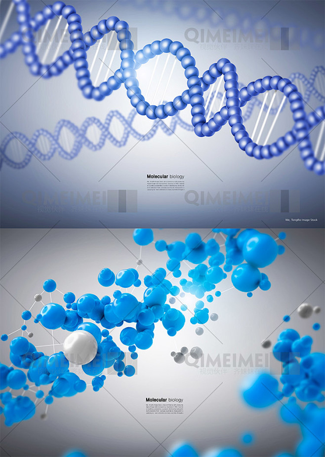 未来生物科学基因细胞研究高科技海报背景p...