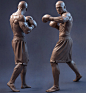 BoxerTurnaround, Sandeep VS : Here is a full turnaround render of the boxer I posted earlier. Sculpted in Zbrush and rendered using Arnold renderer.