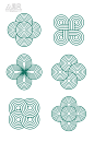 中国风传统纹样元素中式复古花纹纹理设计