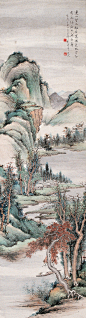 彭寿年山水人物作品欣赏