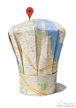 谷歌地图制作的折纸艺术。#求是爱设计# ​​​​