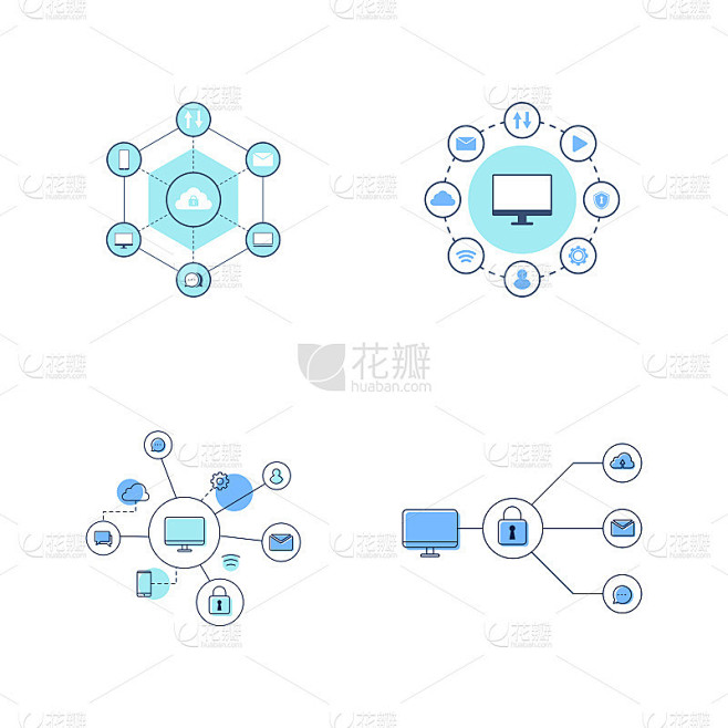 计算网络矢量图标设计说明