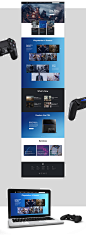 Playstation.com Redesign Concept : A quick exploration for playstation.com. I spent about 3 days trying to create a modern and branded look with a simplified navigation. I specifically looked at the home-page, game-page and the page for displaying the ps4