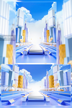 美妙0322采集到c4d电商展台
