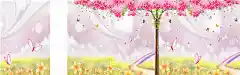 粉色花蝴蝶banner海报