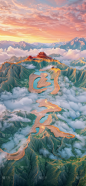 国庆节节日祝福艺术字背景图片