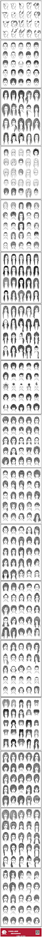 300种男性发型以及100种女性发型参考：（via：Lee Ann【美】）