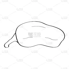 胡椒。手绘涂鸦图标。矢量黑白插图孤立在白色背景。贺卡、海报、贴片、衣服印花、徽章等装饰品。