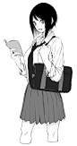 【绘画参考】画师 vice 笔下可爱美丽的制服少女（动态速写素材） : 周末要来了，练练基础吧！