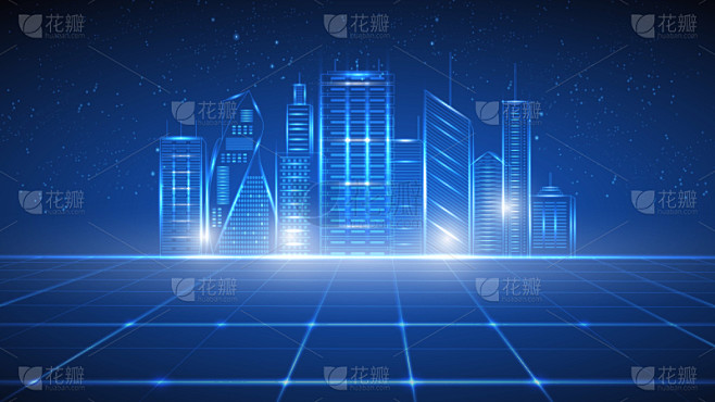 Vector illustration of an abstract metropolis, city with buildings and ...