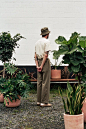 Satta Linen Flow Pants - Muted Olive