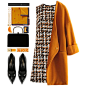 A fashion look from September 2016 featuring shift dress, over coat and pointed toe pumps. Browse and shop related looks.