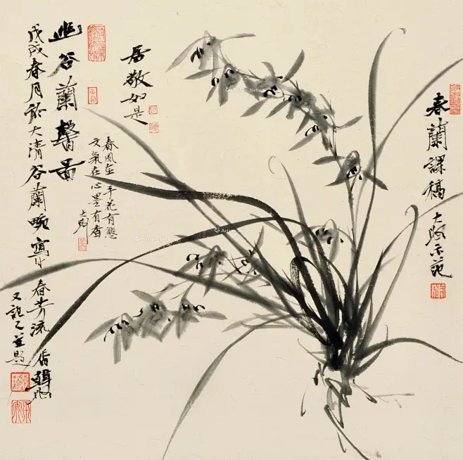 【幽谷兰香 水墨纸本】拍卖品_图片_价格_鉴赏_绘画_雅昌艺术品拍卖网-花瓣网