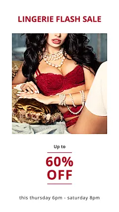 Lingerie Flash Sale Ecommerce Story