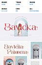 Bavicka极简优雅经典复古品牌logo杂志排版标题装饰衬线英文字体-淘宝网