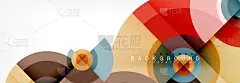 几何圆抽象背景，创意几何壁纸。