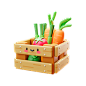 卡通3D立体趣味绿色蔬菜水果汉堡沙拉食物图标免抠图PNG设计素材-淘宝网