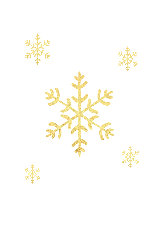 PNG 高清金色雪花素材 圣诞 活动大促...