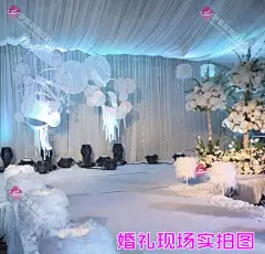 新款婚庆道具蕾丝圈江南风刺绣花盘婚礼背景挂饰舞台迎宾布置挂饰-淘宝网